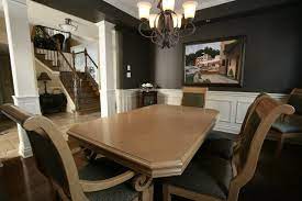Add picture molding or wainscoting under a chair rail to add style and substance to a room. 20 Dining Room Ideas With Chair Rail Molding Housely