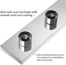 I turned off the electricity to the switches. Leonlite Vanity Light Base 24 Inch 4 Light Socket For Bathroom Standard E26 Medium Base Walmart Com Walmart Com