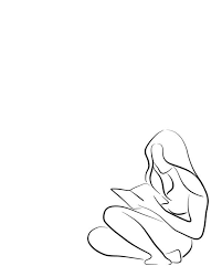 Reading Rita Wallpaper From Happywall Minimal Reader Girl Wallmurals Books Body Wallmural Line Illu Line Art Drawings Outline Art Line Drawing Tattoos