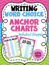 Writing Word Choice Anchor Chart Poster Set