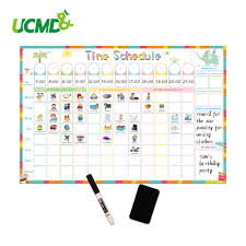 magnetic erasable time schedule calendar whiteboard chore