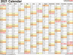 Download a free monthly calendar template in pdf, word, excel or image format. 2021 Calendar Free Printable Excel Templates Calendarpedia