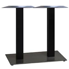 Grosfillex Us505017 Gamma 16 X 28 Black Dining Height Lateral Table Base In 2020 Table Base Patio Dining Table