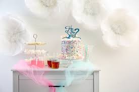 Display this adorable centerpiece on your shower's dining tables or on your candy or dessert buffet table. He Or She Cake On Buffet Table At Baby Shower Party Stock Photo Picture And Royalty Free Image Image 112936922