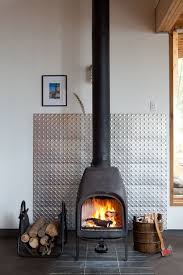 Is tile adhesive heat resistant? 20 Ideas To Decorate Around A Wood Burning Stove