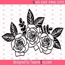 Download and upload svg images with cc0 public domain license. Free Flower Svg Rose Svg Flowers Svg Black Rose Vector Svg Eps Dxf Png Cricut Silhouette Toponesvg
