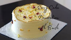 The cake was absolute delight to eat and everyone enjoyed it. Rasmalai Cake Decoration With Brush Fancy Cake Decoration Simple Cake Decoration Youtube