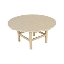 Polywood Sand 38 In Round Patio Conversation Table In 2020 Polywood Furniture Outdoor Tables And Chairs Casual Outdoor Furniture