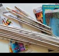 Rolled paper sticks. Weave into bowls, beads, baskets and ...