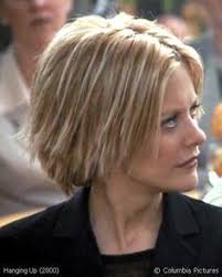 This longer version of her short hairstyle, see photo left, features long stacked layers and a choppy, messy sort of styling. Meg Ryan Hanging Up Google Search Messy Short Hair Meg Ryan Hairstyles Beautiful Hair