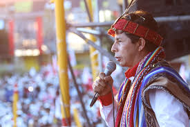 The free peru party presidential candidate, pedro castillo, guides the plough on his property in chugur, peru. Bhtkrb 41 Olsm