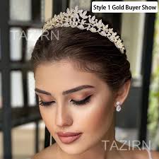 TAZIRN Floral Wedding Bride Crown: Cubic Zirconia Bridal Hair Jewelry Small  Wedding Tiara For Prom, Birthday Party From Dang10, $24.34