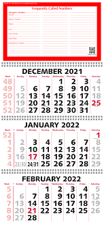 Three Month Calendar 3 Month View With Week Numbers B1ty13 Calendar Company