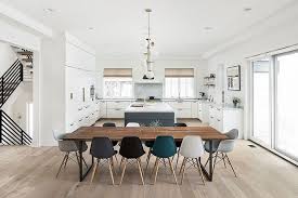 Modern Dining Room Ideas Modern Farmhouse With Modern Dining Table And Modular Dining Chairs Open Dining Room Farmhouse Dining Room Dining Room Chairs