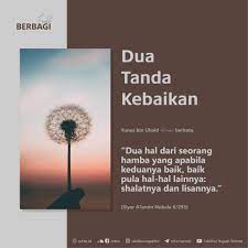 Dua Tanda Kebaikan Quran Tanda