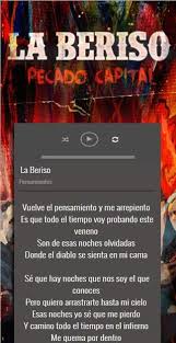 Aquella noche que tal vez la luna nos cruzo hoy me deja el sabor amargo del dolor. Musica La Beriso Letras For Android Apk Download
