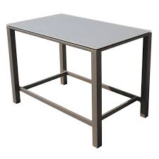 Whiteline Vargas Outdoor Bar Table Patio Furniture Outdoor Bar Table Pub Table Sets Patio Bar Table