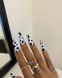 Pin By Lilybeans On Manicure Goals Cow Nails Grunge Nails Acrylic Nails