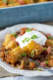 Perfectly spicy and homey while being a healthier version of the more classic casserole. Cheesy Delicious Taco Tater Tot Casserole Adventures Of Mel
