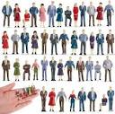 Amazon.com: 80 Pcs Mini People Figurines 1:50 Scale Model Trains ...