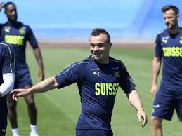 Adler spilled a shot from karim bellarabi and kumbela swept the rebound home. Serbien Schweiz Hier Provoziert Xherdan Shaqiri Die Serben Derwesten De