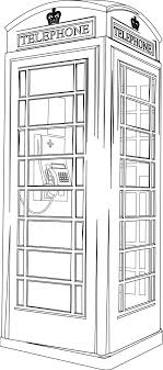 Telephone Box Coloriage Cabine Telephonique Anglaise Jeux Coloriage