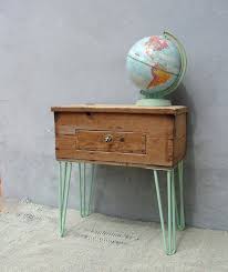 Vintage Chest Side Table End Table With Hairpin Legs Wooden Etsy Vintage Chest Wooden Chest House Warming Gifts