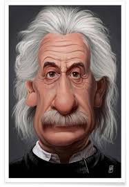 Albert Einstein Caricature Poster Juniqe Childrens party entertainers near me;