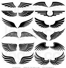 Black And White Angel Wings Clip Art Royalty Free Stock Logo Designs Of Angel Wings Wings Logo Wings Drawing Illustration