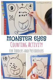Cute Monster Eyes Counting Activity Math Activities Preschool Toddler Learning Activities Kids Learning Activities