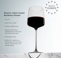 Reserve Julien Crystal Bordeaux Glasses Set of 4