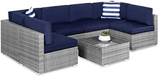 We did not find results for: Amazon Com Best Choice Products 7 Piece Modular Outdoor Sectional Wicker Patio Furniture Conversation Set W 6 Chairs 2 Pillows Seat Clips Coffee Table Cover Included Gray Navy Garden Outdoor