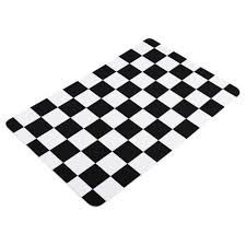 Black And White Checkered Checkerboard Pattern Floor Mat Zazzle Com Floor Patterns Checkerboard Pattern Checkered Floors
