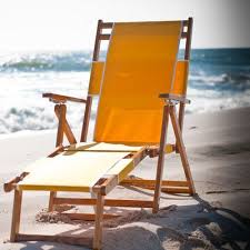Breakwater Bay Portsville Oak Wood Commercial Grade Beach Chair Color Yellow Beach Chairs Folding Beach Chair Classy Chair
