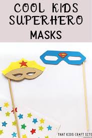 Superhero superman printable masks batman wolverine mask tremendous spiderman hulk birthday cutouts occasion cutout iron hero package the us masque para. Cool Kids Superhero Masks With Free Template That Kids Craft Site