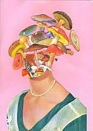 Mushroom Head Hippie Art Indie Art Art Collage Wall Follow the vibe and change your wallpaper every day! mushroom head hippie art indie art