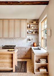 Room Of The Week Warm Woods Old World Accents In This Minimal Kitchen Coco Kelley Interior Design Kitchen Rustic Modern Kitchen Kitchen Interior