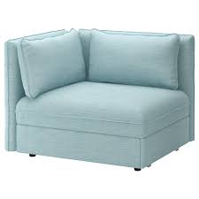 I divani letto poltronesofà sono la soluzione perfetta per chi ha bisogno di flessibilità o ha problemi di spazio. Ikea Vallentuna Sleeper Module With Backrests Hillared Light Blue All Modules In The Vallentuna Series Ca Divano Letto Poltrona Letto Divano Letto Singolo