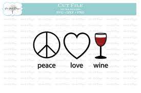 Download Peace Love Wine Svg Dxf Png 94969 Cut Files Design Bundles