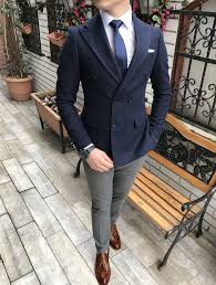 Terziademaltun Italyan Stil Erkek Slim Fit Kadife Kase Blazer Lacivert Tek Ceket T3085 1 Takim Elbise Erkek Moda Tarzlari Erkek Gunluk Giyim