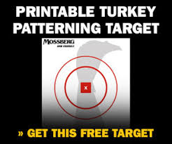 mossberg printable turkey patterning target o f mossberg sons inc