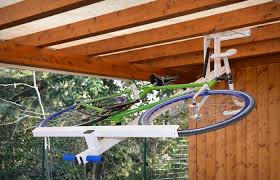 The racor bike lift is the perfect way to store your bicycle overhead and free up extra garage space. Flat Bike Lift Ceiling Bike Rack