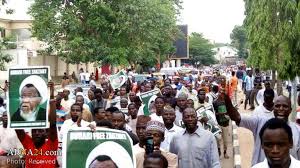 The protesters called for the freedom of sheikh zakzaky who is in serious health while detention. Nigeria Uani