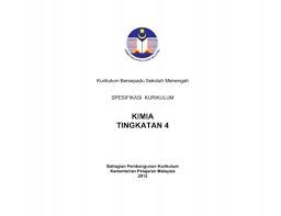 Spesifikasi Kurikulum Kimia Tingkatan 4 Bm