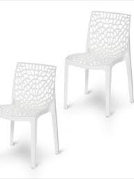 Plastic Chairs For Home Outdoor Garden Set Of 2 Milky White In 2020 Chair Home Decor Chair Design