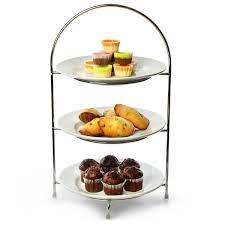 3 tier dessert plate rack. Utopia Chrome 3 Tier Cake Plate Stand 16 5inch 42cm With 23cm Plates Cake Stands Cupcake Stand Buy At Drinkstuff