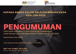 Kpm kenyataan media keputusan permohonan upuonline bagi kemasukan ke universiti awam ua politeknik kolej komuniti dan institusi latihan kemahiran awam ilka program. Cetak Surat Tawaran Kolej Komuniti Shah Alam Rasmi Facebook