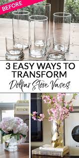 Need A Easy Makeover Idea For A Dollar Tree Or Thrift Shop Plain Glass Vase I Ve Got Three Ideas You Can A Dollar Tree Vases Dollar Tree Decor Flower Vase Diy