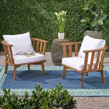 Solano 2pk Acacia Wood Club Chair Teak White Christopher Knight Home In 2020 Patio Furniture Deals Buy Outdoor Furniture Club Chairs
