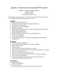 Department Of Accounting Swot Analysis College Of Business Swot Analysis Analysis Accounting Student